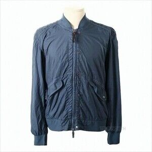 Parajumpers Minimalistic Blue Bomber Jacket With Ribbed Details - NWT